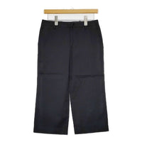 MARGARET HOWELL MHW07710402346 コットンスラックス クロップド パンツ ブラック レディース マーガレットハウエル【中古】5-0731G∞