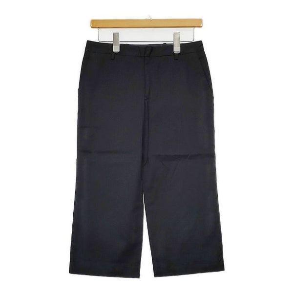 MARGARET HOWELL MHW07710402346 コットンスラックス クロップド パンツ ブラック レディース マーガレットハウエル【中古】5-0731G∞