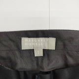 MARGARET HOWELL MHW07710402346 コットンスラックス クロップド パンツ ブラック レディース マーガレットハウエル【中古】5-0731G∞