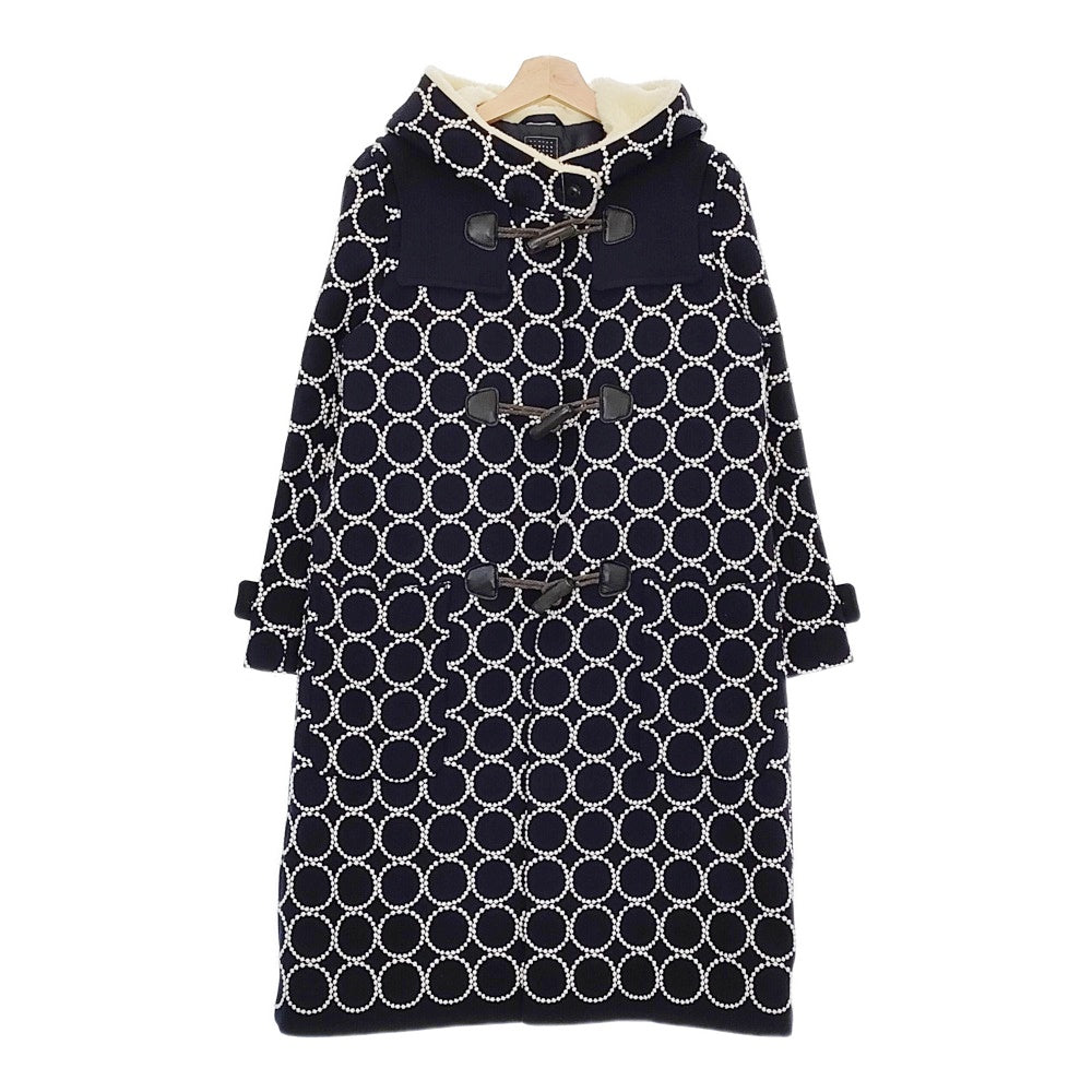 ミナペルホネン  ダッフルコート36 mina perhonen tambourine va6556 サイズ40 ダッフルコート ネイビー