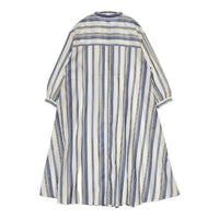 URBAN RESEARCH DOORS UR TECH Smart Linen Touch 定価11000円 ストライプ ワンピース ベージュ ブルー レディース アーバンリサーチドアーズ【中古】5-0731M∞