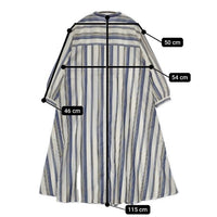 URBAN RESEARCH DOORS UR TECH Smart Linen Touch 定価11000円 ストライプ ワンピース ベージュ ブルー レディース アーバンリサーチドアーズ【中古】5-0731M∞