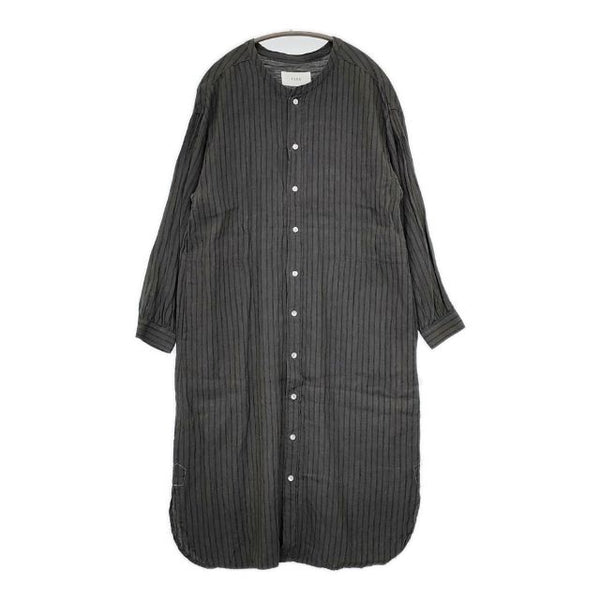 TEEE リネン ストライプシャツワンピ ワンピース グレー レディース ティー【中古】5-0731M∞