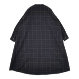 Bliss bunch バンドカラー シャツワンピ ポケット付き 比翼ボタン コットン チェック ワンピース ブラック レディース ブリスバンチ【中古】5-0731M∞