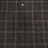 Bliss bunch バンドカラー シャツワンピ ポケット付き 比翼ボタン コットン チェック ワンピース ブラック レディース ブリスバンチ【中古】5-0731M∞