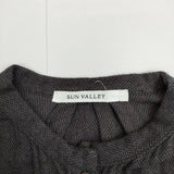 Sun Valley ハーフボタン プルオーバー ワンピース チャコールグレー レディース サンバレー【中古】5-0731M∞