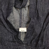 &yarn インディゴ染め コットンリネン デニムワンピ フード付き ワンピース ネイビー レディース アンドヤーン【中古】5-0731M∞