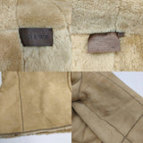 LOEWE スペイン製 子羊 ロエベジャパン レザー 革 サイズ38 その他ジャケット・コート ベージュ レディース ロエベ【中古】5-1102A◎