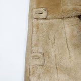 LOEWE スペイン製 子羊 ロエベジャパン レザー 革 サイズ38 その他ジャケット・コート ベージュ レディース ロエベ【中古】5-1102A◎