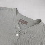 MARGARET HOWELL STRIPE SILK COTTON 578-8253010 長袖シャツ グリーン ホワイト レディース マーガレットハウエル【中古】5-0830M∞