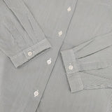 MARGARET HOWELL STRIPE SILK COTTON 578-8253010 長袖シャツ グリーン ホワイト レディース マーガレットハウエル【中古】5-0830M∞