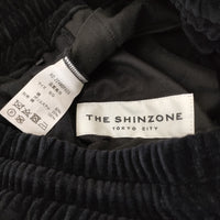 Shinzone ベロアトラックボーイパンツ 定価25300円 サイズS イージー パンツ ブラック レディース シンゾーン【中古】5-0208T♪