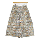 YAECA WRITE リバティ柄 タックキュロット 花柄 97658 パンツ キュロット ホワイト オレンジ ORCHARD レディース ヤエカ【中古】5-0731M∞