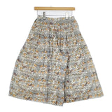 YAECA WRITE リバティ柄 タックキュロット 花柄 97658 パンツ キュロット ホワイト オレンジ ORCHARD レディース ヤエカ【中古】5-0731M∞