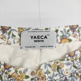 YAECA WRITE リバティ柄 タックキュロット 花柄 97658 パンツ キュロット ホワイト オレンジ ORCHARD レディース ヤエカ【中古】5-0731M∞