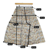 YAECA WRITE リバティ柄 タックキュロット 花柄 97658 パンツ キュロット ホワイト オレンジ ORCHARD レディース ヤエカ【中古】5-0731M∞