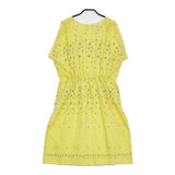 mina perhonen laundry hoshi*hana rs3035 サイズ36 ノースリーブ ワンピース イエロー レディース ミナペルホネンランドリー【中古】5-0608S♪