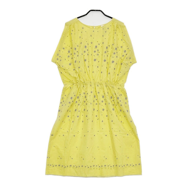 mina perhonen laundry hoshi*hana rs3035 サイズ36 ノースリーブ ワンピース イエロー レディース ミナペルホネンランドリー【中古】5-0608S♪