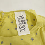 mina perhonen laundry hoshi*hana rs3035 サイズ36 ノースリーブ ワンピース イエロー レディース ミナペルホネンランドリー【中古】5-0608S♪