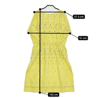 mina perhonen laundry hoshi*hana rs3035 サイズ36 ノースリーブ ワンピース イエロー レディース ミナペルホネンランドリー【中古】5-0608S♪