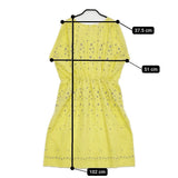 mina perhonen laundry hoshi*hana rs3035 サイズ36 ノースリーブ ワンピース イエロー レディース ミナペルホネンランドリー【中古】5-0608S♪
