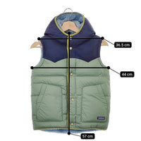 patagonia KID'S REVERSIBLE BIVY HOODY VEST キッズ リバーシブル 68320 ダウンベスト 22AW グリーン Lブルー パタゴニア【中古】5-0205T♪