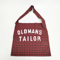 OLDMAN'S TAILOR 新品 ロゴプリント ワンショルダー 定価8800円 トートバッグ レッド ブラック レディース オールドマンズテーラー【中古】5-0227G◎