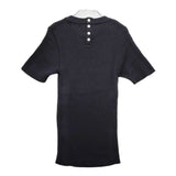 R&D.M.Co- リブ ニットソー ハーフスリーブ Tシャツ 定価21560円 No.6060 ニット ブラック レディース オールドマンズテーラー【中古】5-0521S∞