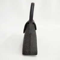 印傳屋 INDEN-YA 鹿革 漆塗り フォーマル トートバッグ ハンドバッグ ブラック レディース 印傳屋【中古】5-0929G∞