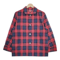 OLDMAN'S TAILOR R&D.M.Co- フランネル ARMTARTAN サイズ34 チェック ジャケット レッド レディース オールドマンズテーラー【中古】5-0324T∞