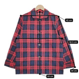 OLDMAN'S TAILOR R&D.M.Co- フランネル ARMTARTAN サイズ34 チェック ジャケット レッド レディース オールドマンズテーラー【中古】5-0324T∞
