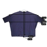 LinenYa コットンデラヴェ 7分袖 Ｔシャツ カットソー ネイビー レディース リネンヤ【中古】5-0521S∞