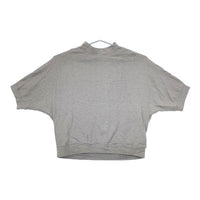 LinenYa 半袖 コットン ハイネックプルオーバー スウェット グレー レディース リネンヤ【中古】5-0521S∞