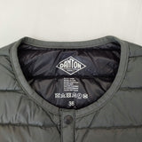 Danton JD-8749 Crew Neck Inner Down Vest クルーネックインナーダウンベスト サイズ36 チャコールグレー レディース ダントン【中古】5-0205T♪