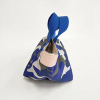 Herve Chapelier 限定品 舟形トートS 701FB カモフラージュ グリブルー アンディゴ トートバッグ ブルー レディース エルベ・シャプリエ【中古】5-0227G◎