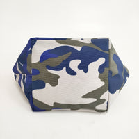 Herve Chapelier 限定品 舟形トートS 701FB カモフラージュ グリブルー アンディゴ トートバッグ ブルー レディース エルベ・シャプリエ【中古】5-0227G◎
