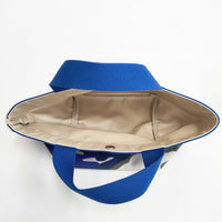 Herve Chapelier 限定品 舟形トートS 701FB カモフラージュ グリブルー アンディゴ トートバッグ ブルー レディース エルベ・シャプリエ【中古】5-0227G◎
