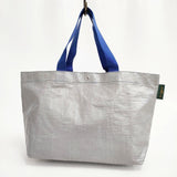 Herve Chapelier マルシェバッグM 2012PP トートバッグ グレー ブルー レディース エルベ・シャプリエ【中古】5-0929G∞