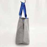 Herve Chapelier マルシェバッグM 2012PP トートバッグ グレー ブルー レディース エルベ・シャプリエ【中古】5-0929G∞