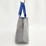 Herve Chapelier マルシェバッグM 2012PP トートバッグ グレー ブルー レディース エルベ・シャプリエ【中古】5-0929G∞