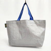 Herve Chapelier マルシェバッグM 2012PP トートバッグ グレー ブルー レディース エルベ・シャプリエ【中古】5-0929G∞