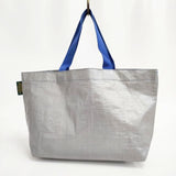 Herve Chapelier マルシェバッグM 2012PP トートバッグ グレー ブルー レディース エルベ・シャプリエ【中古】5-0929G∞