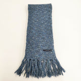 MACPHEE ニット ストール マフラー ブルー レディース マカフィー【中古】5-1023T◎