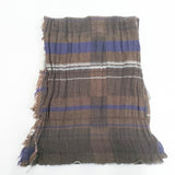 tamaki niime ウールコットン マフラー ストール ブラウン グレー レディース 玉木新雌/タマキニイメ【中古】5-1119T◎