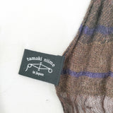 tamaki niime ウールコットン マフラー ストール ブラウン グレー レディース 玉木新雌/タマキニイメ【中古】5-1119T◎