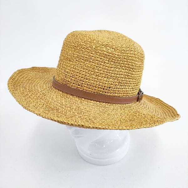 CA4LA 麦わら帽子 ハット マスタード レディース カシラ【中古】5-0714M◎