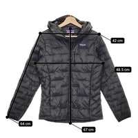 patagonia STY80116 W's Macro Puff Hoody マクロパフフーディ 定価49500円 S ジャケット ブラック レディース パタゴニア【中古】5-0131T♪