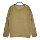 mina perhonen call cm8002 定価8500円 刺繍 長袖Ｔシャツ カットソー ロンＴ カーキ レディース ミナペルホネン【中古】5-0324M∞