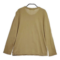 mina perhonen call cm8002 定価8500円 刺繍 長袖Ｔシャツ カットソー ロンＴ カーキ レディース ミナペルホネン【中古】5-0324M∞