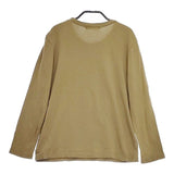 mina perhonen call cm8002 定価8500円 刺繍 長袖Ｔシャツ カットソー ロンＴ カーキ レディース ミナペルホネン【中古】5-0324M∞